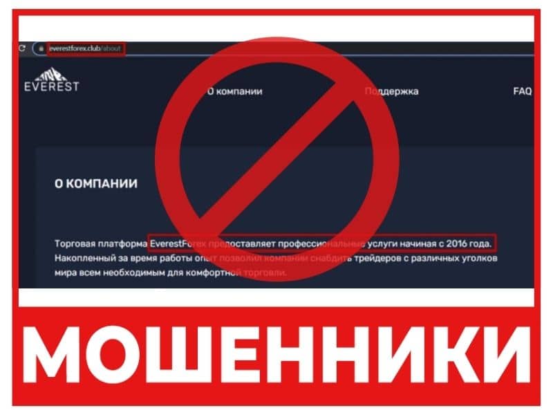 Отзывы о брокере Everestforex Club скринфот