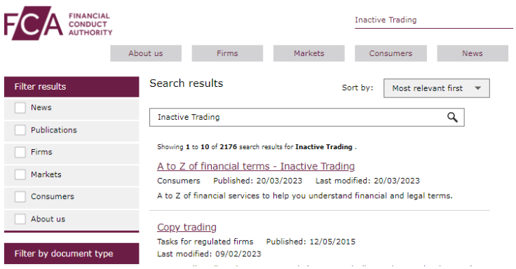 Inactive Trading 1 скрин