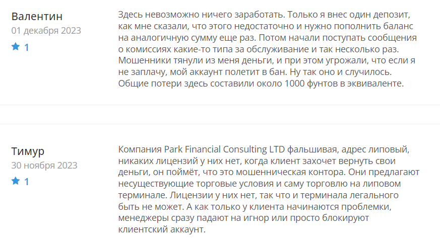 ParkFinancialConsultingLTD 3 скрин