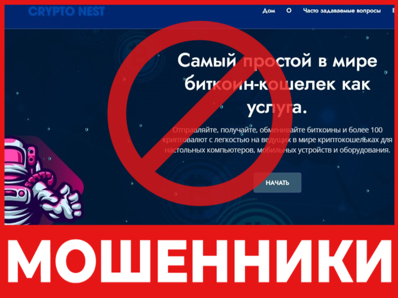 Cryptonest лицевая сторона скрин