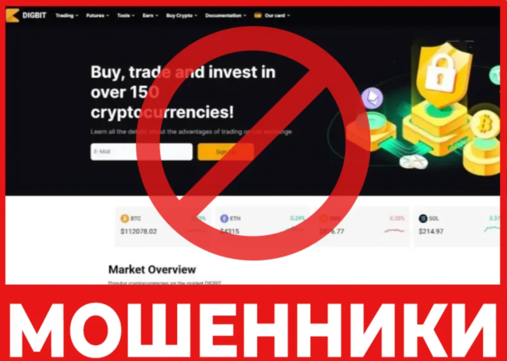 Digbit лицевая сторона скрин