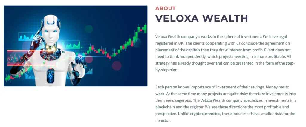 Veloxa Wealth 1 скрин