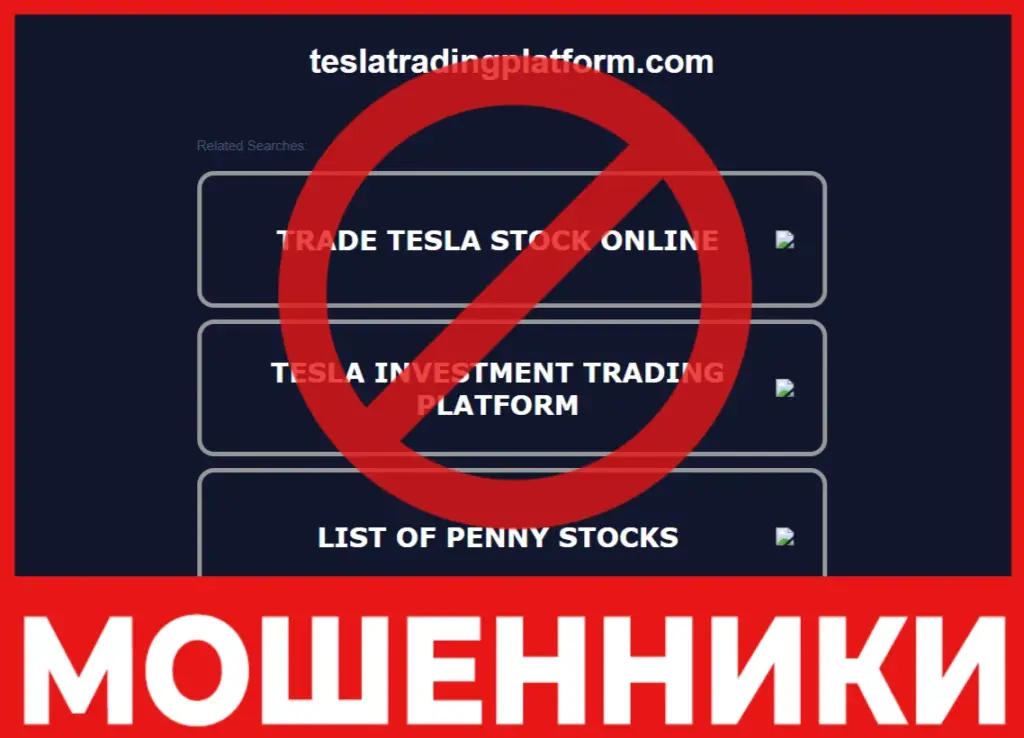 Tesla Trading Platform лицевая сторона скрин
